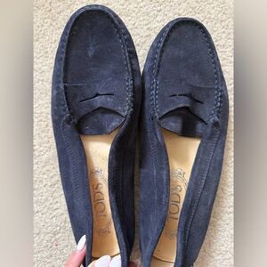 Tod's Men's Dark Blue Suede Loafers